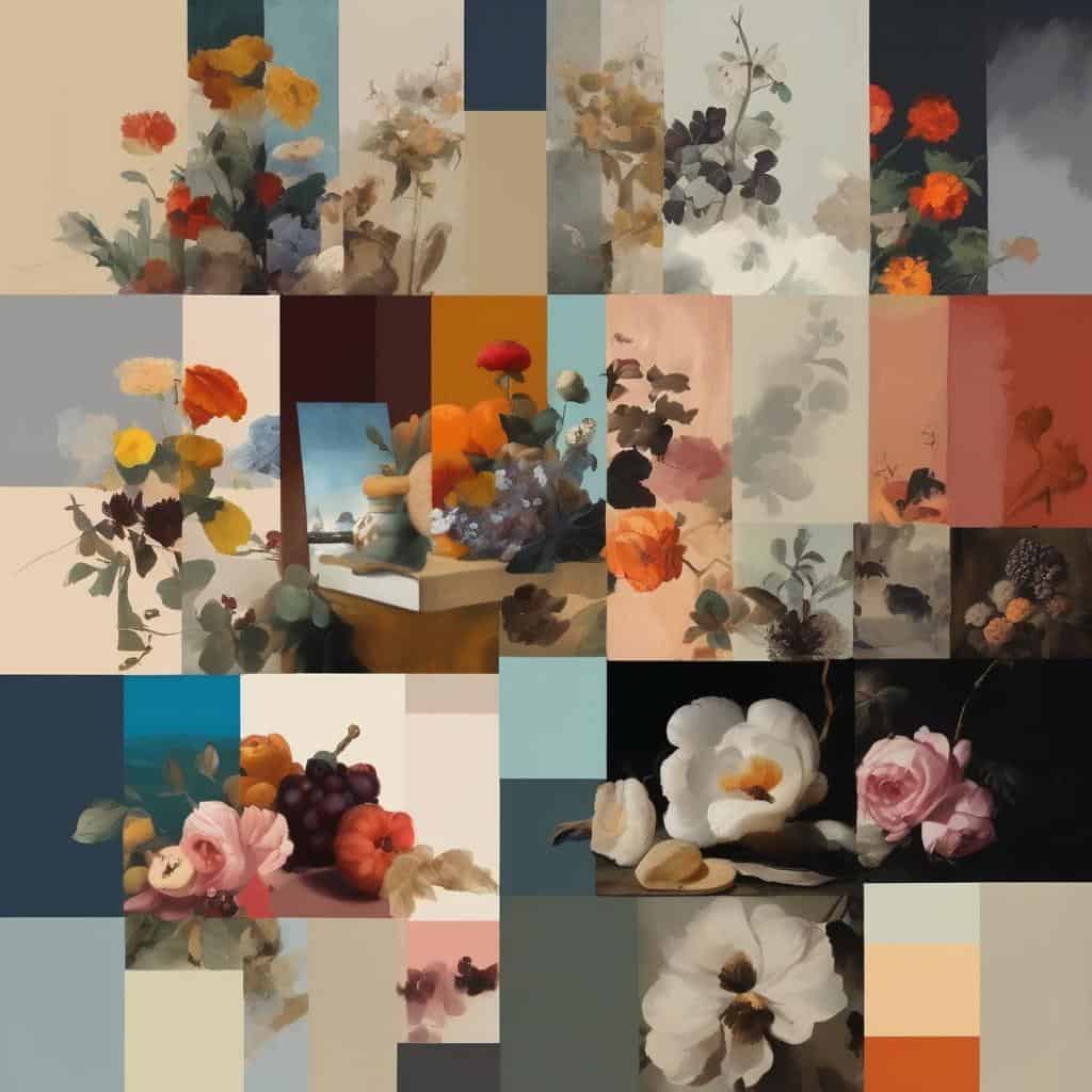 Φωτορεαλισμός στην τέχνη με λουλούδια: έγχρωμες και λεπτομερείς αποτυπώσεις σε πίνακες.