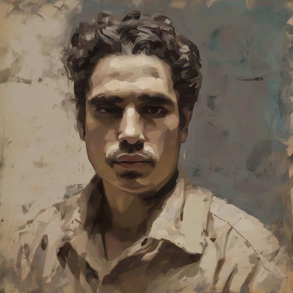 ρεαλιστικός πορτραίτο ανθρώπου, φωτορεαλισμός στην τέχνη, ακρίβεια και έκφραση, σύγχρονη τέχνη, ψηφιακή ζωγραφική.